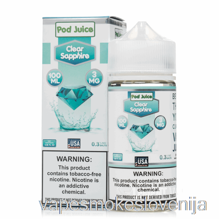 Vape Za Enkratno Uporabo Clear Sapphire - Pod Juice - 100ml 3mg